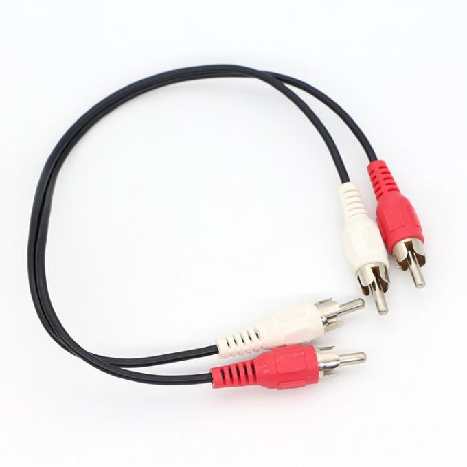 CUSTOM M 2M 3M TV Y Splitter 2 RCA Male to 2 RCA Male Audio Video Cable 5