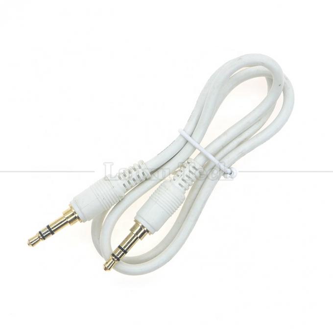 High Quality Gold Silver Plated Male to Male 3.5mm TRS 3 Poles Stereo Jack Audio Extension Cable 1