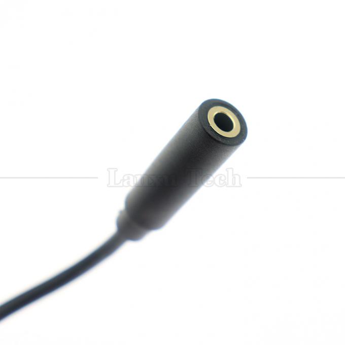 Gold Plated 3.5mm TRS 3 Ploes Shield Audio Jack Female to Tinned Bare Wires Open End Cable 2