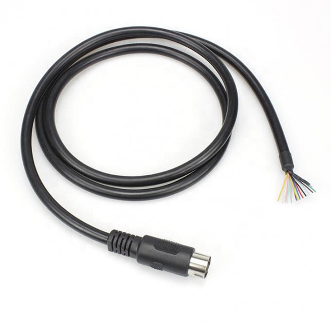 Custom 1M 2M Shield 13 PIN Din Connector to Open Wire Pigtail Cable 0