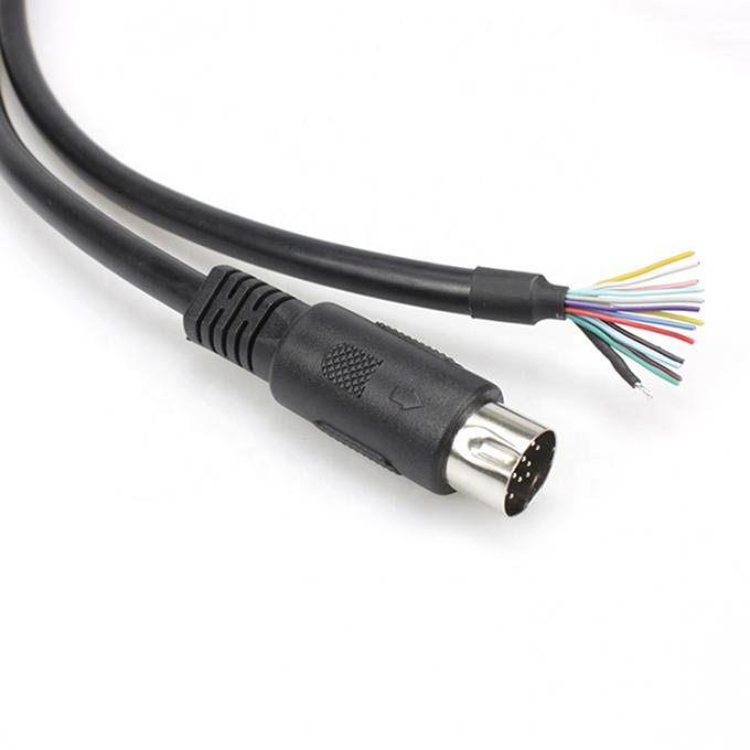 Custom 1M 2M Shield 13 PIN Din Connector to Open Wire Pigtail Cable 2