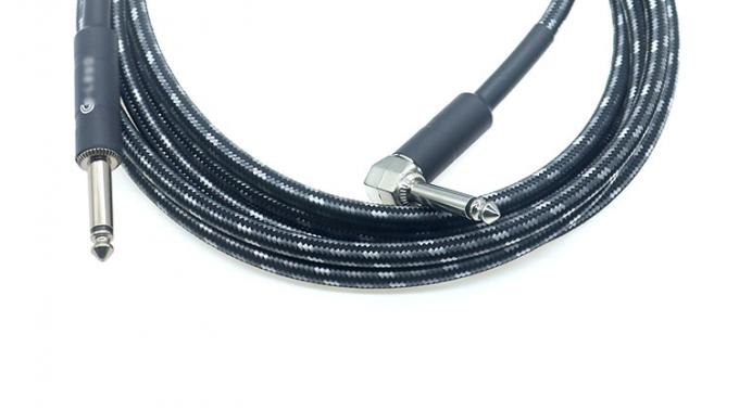 L Shape 90 Degree Right Angle to Straight Durable Braided Jacket 6.35mm Ts Jack Instrument Electric Guitar Patch Audio Cable 5