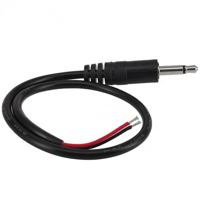 3.5mm 2 Poles TS Audio Mono Jack Male Plug to Bare Wires Open End Cable 4