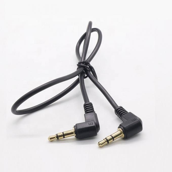 0.2M 1M 2M 3M 10M 90 Degree Angle Male to Male 3 Poles TRS Stereo Audio Jack Extension Cable for Headphone Car Speaker 6