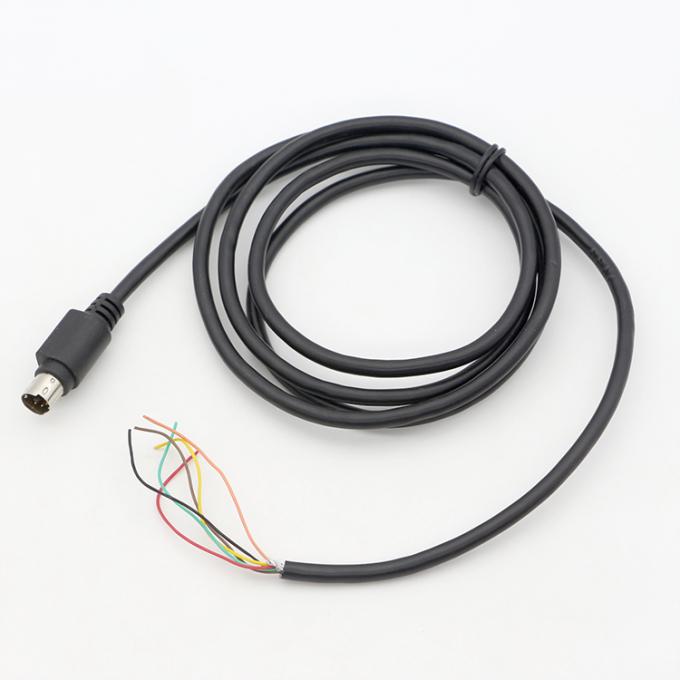Customization 6 7 8 PIN MINI DIN to Pigtail Open Tinned Wire Cable 4