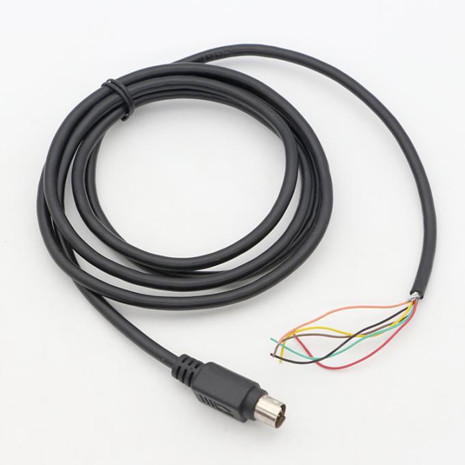 Customization 6 7 8 PIN MINI DIN to Pigtail Open Tinned Wire Cable 5