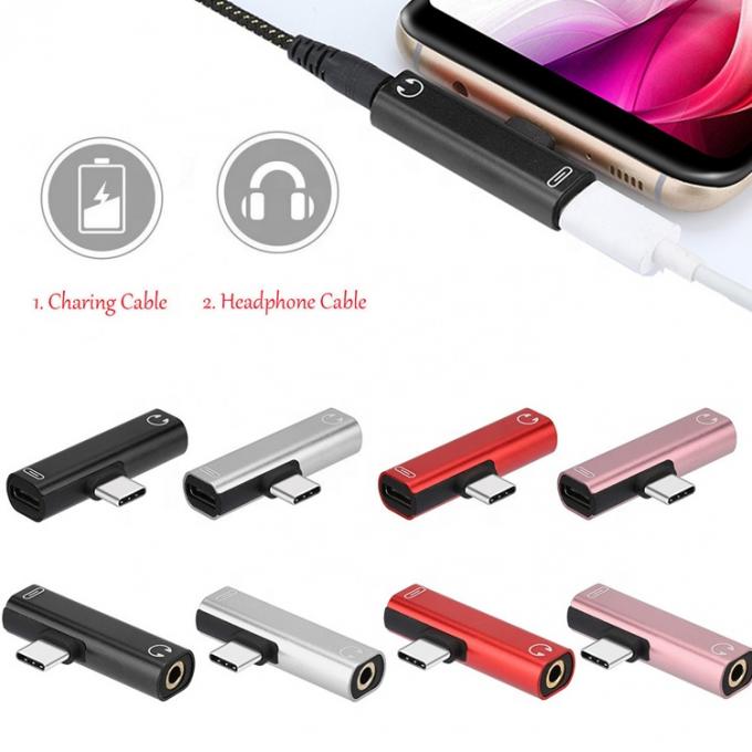 2 in 1 USB Type C to 3.5mm Jack PD Charging Headphone Audio Adapter 0