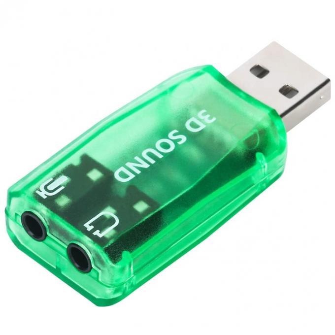 Plug and Play 5.1 External 3D Mic Stereo Studio Audio USB Interface Sound Card Adapter with 3.5mm Headphone 3