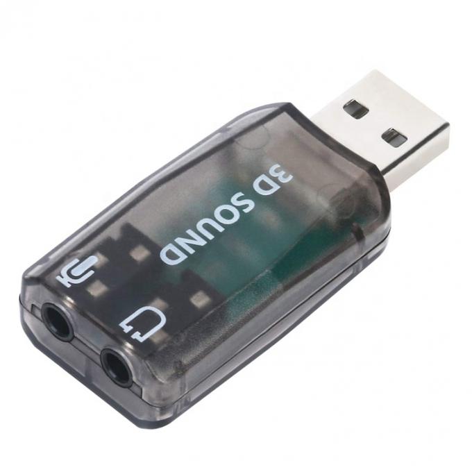 Plug and Play 5.1 External 3D Mic Stereo Studio Audio USB Interface Sound Card Adapter with 3.5mm Headphone 4