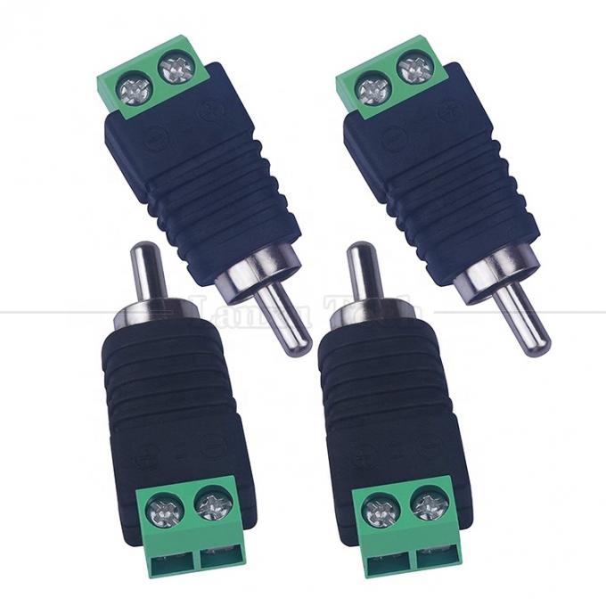 RCA Female Male to Screw Terminal AV Phono Solderless Plug Wire Connector Converter Audio Adapter 0
