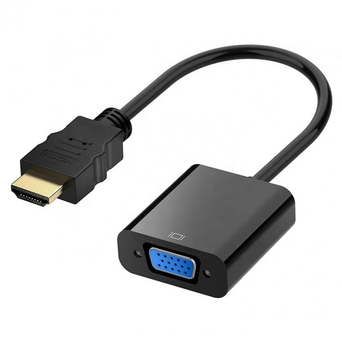 1080P 4K HDM TV I Male to VGA Female Adapter with 3.5 Audio Jack Power for Computer PC Monitor HDTV 1