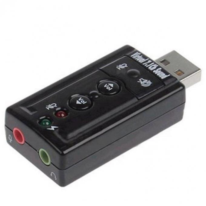 Plug and Play Audio Mic Studio USB External Sound Card Adapter 0