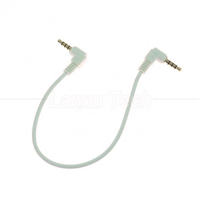 90 Degree Angle Male to Male 3.5mm 3 4 Poles TRS TRRS Mono Microphone Stereo Audio Jack Patch Adapter Cable for Headphone 0