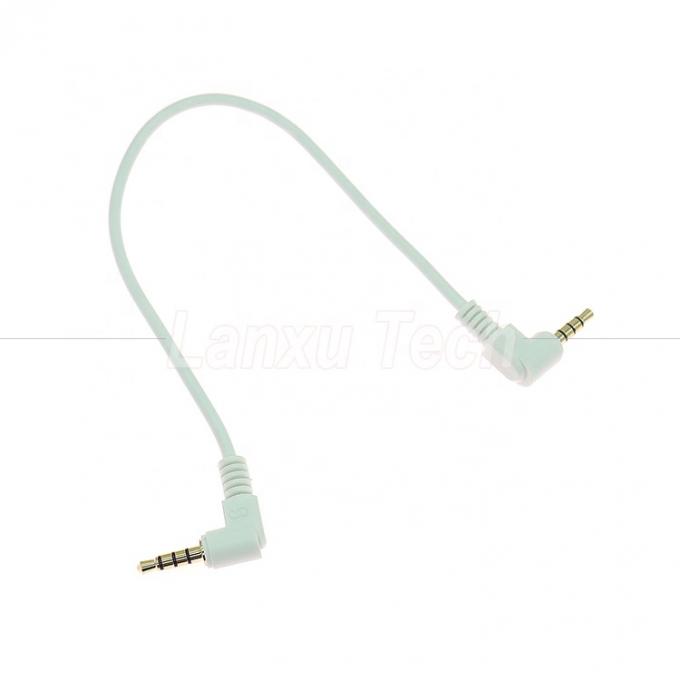 90 Degree Angle Male to Male 3.5mm 3 4 Poles TRS TRRS Mono Microphone Stereo Audio Jack Patch Adapter Cable for Headphone 3