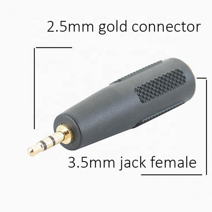 3 Poles TRS Jack Male to Female 2.5 to 3.5  Audio Adapter 1