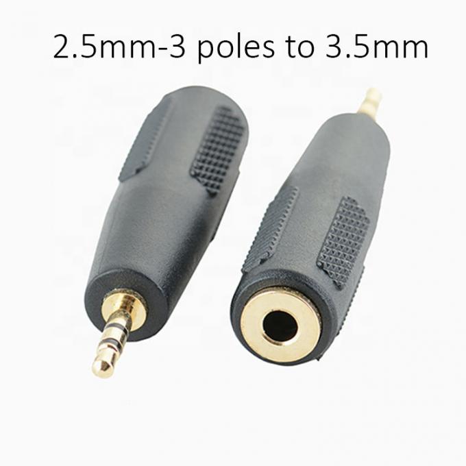 3 Poles TRS Jack Male to Female 2.5 to 3.5  Audio Adapter 0