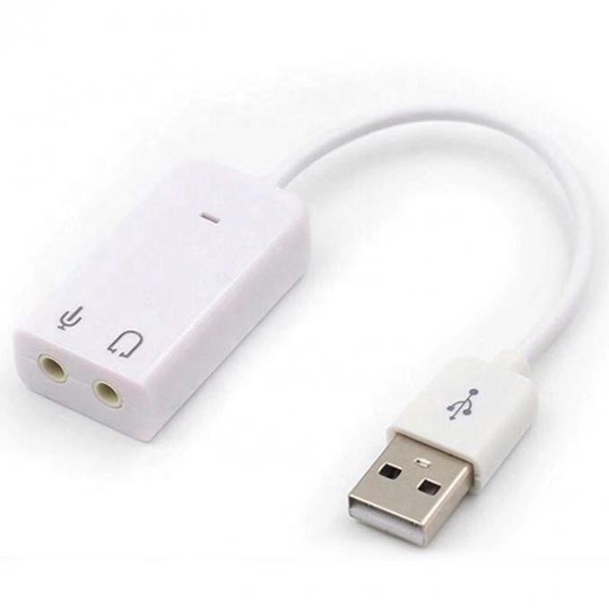 Plug and Play Audio Mic Studio USB External Sound Card Adapter Cable 0