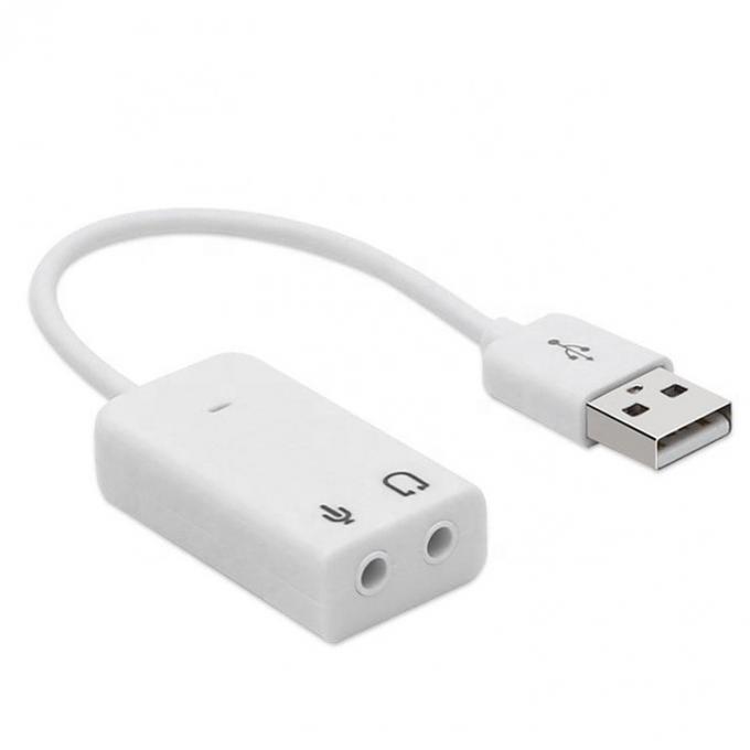 Plug and Play Audio Mic Studio USB External Sound Card Adapter Cable 3