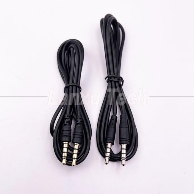Stock Male to Male 3.5mm 4 Poles Stereo Jack Microphone Audio Extension Cable for Earphone Computer Speaker 5