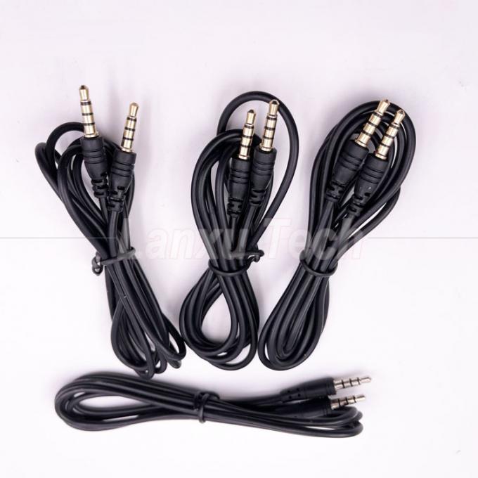 Stock Male to Male 3.5mm 4 Poles Stereo Jack Microphone Audio Extension Cable for Earphone Computer Speaker 2