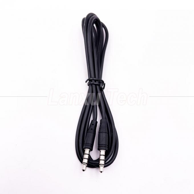 Stock Male to Male 3.5mm 4 Poles Stereo Jack Microphone Audio Extension Cable for Earphone Computer Speaker 3