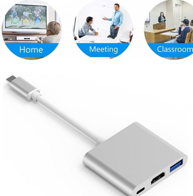 3 in 1 PD Charging 4K 1080P USB Type C OTG Docking Station Hub Adapter 4
