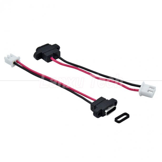 Waterproof USB Type C Female Socket to 2 Pin 4 Pin PH 2.0 XH 2.54  SH1.0  VH ZH MX Connector Cable 1
