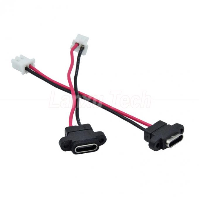 Waterproof USB Type C Female Socket to 2 Pin 4 Pin PH 2.0 XH 2.54  SH1.0  VH ZH MX Connector Cable 3