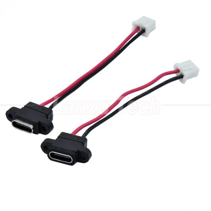 Waterproof USB Type C Female Socket to 2 Pin 4 Pin PH 2.0 XH 2.54  SH1.0  VH ZH MX Connector Cable 2