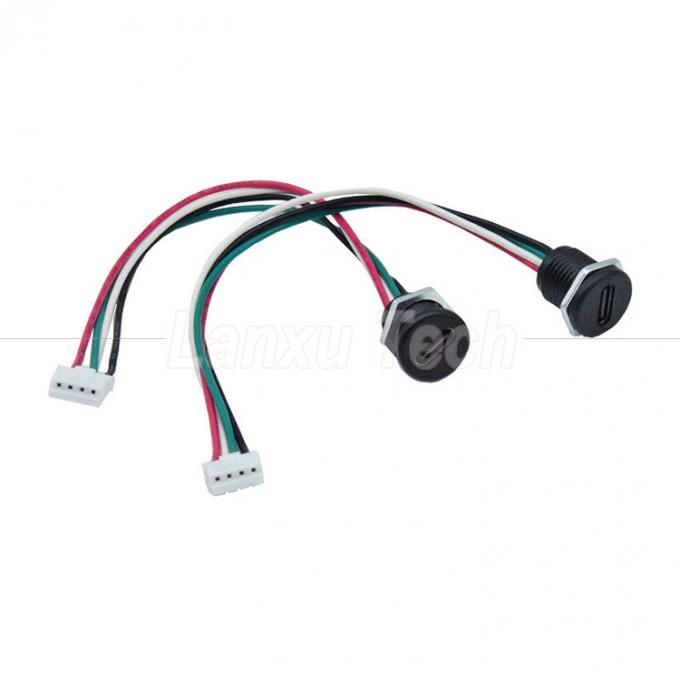 Waterproof USB Type C Female Socket Jack to 4 Pin PH 2.0 XH 2.54  SH1.0  VH ZH MX Connector Cable 0
