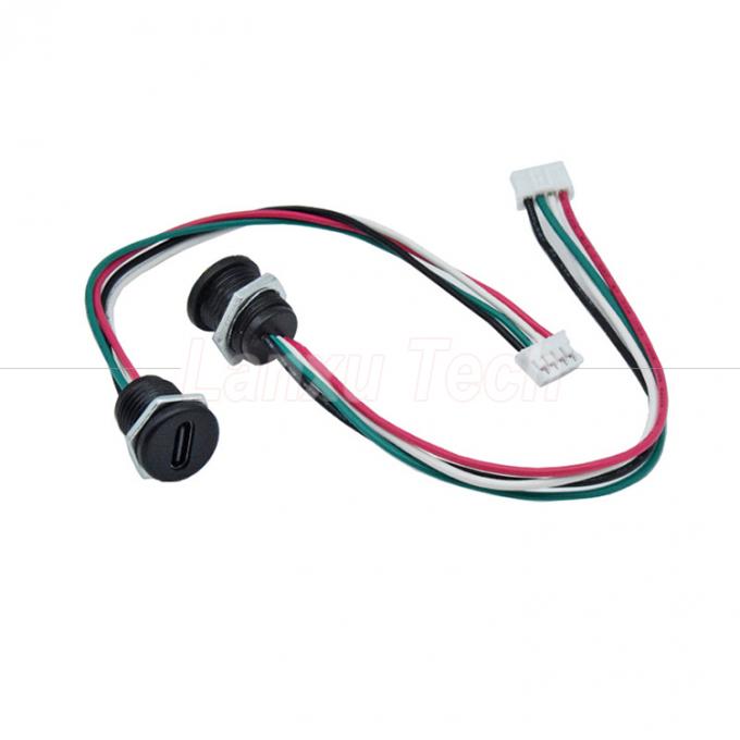 Waterproof USB Type C Female Socket Jack to 4 Pin PH 2.0 XH 2.54  SH1.0  VH ZH MX Connector Cable 4