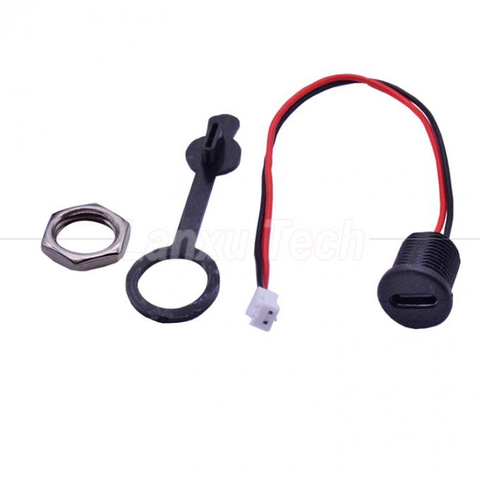 Waterproof Cap USB Type C Female Socket Jack to 2 Pin PH 2.0 XH 2.54  SH1.0  VH ZH MX Connector Cable 3