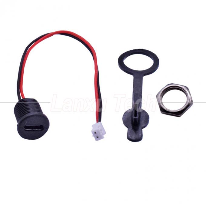 Waterproof Cap USB Type C Female Socket Jack to 2 Pin PH 2.0 XH 2.54  SH1.0  VH ZH MX Connector Cable 4