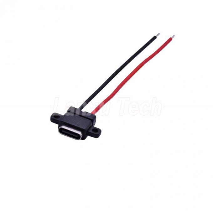 Waterproof USB Type C Solder Female Jack Socket Wire Cable for Laptop Printer 2