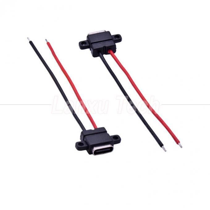 Waterproof USB Type C Solder Female Jack Socket Wire Cable for Laptop Printer 1