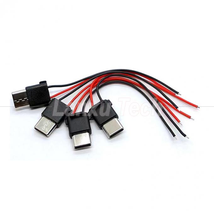 USB Type C 2 Pin Male Plug Connector Cable for Phone Power Bank 0