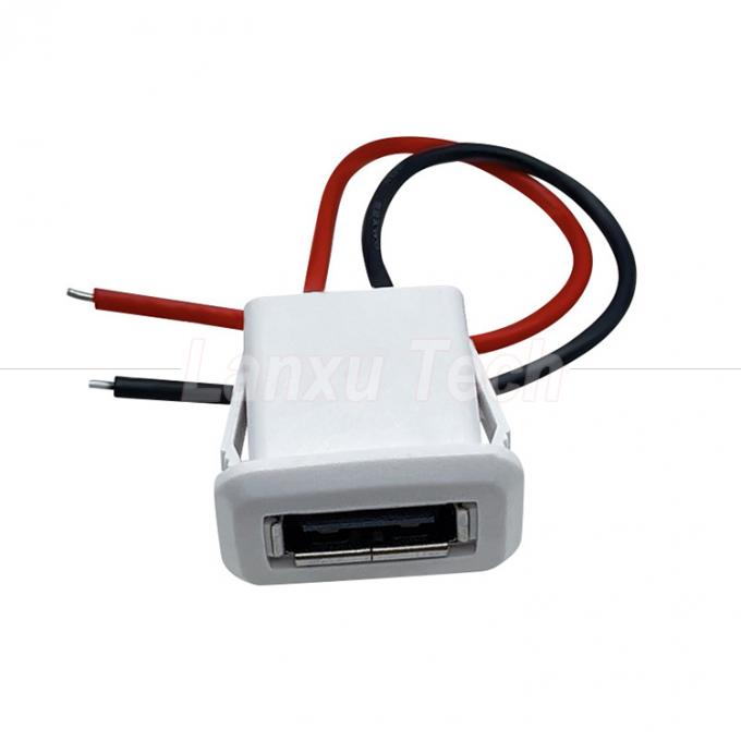 Waterproof USB Type A Female Socket Mount 2 Pin Wire Cable for LED Lamp Toy 3