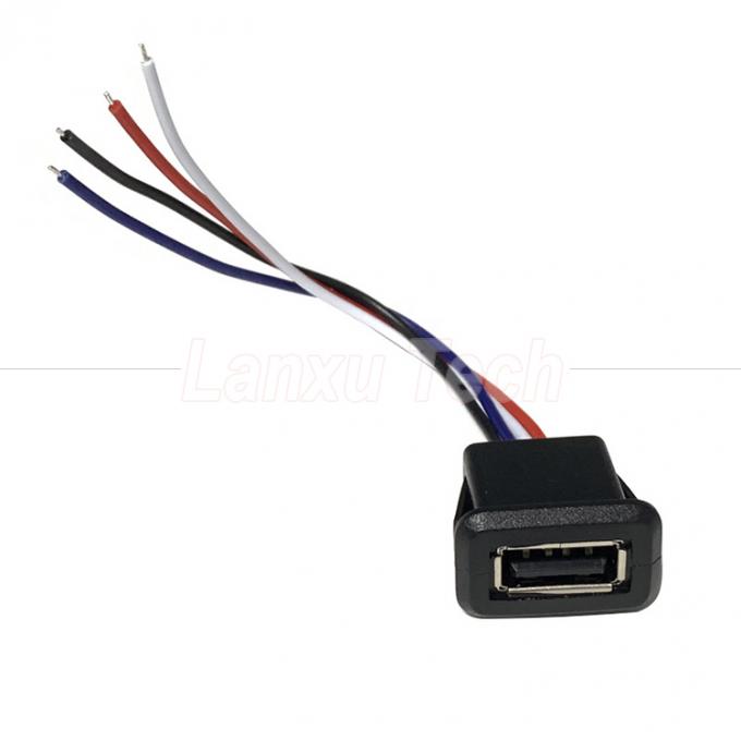 Waterproof USB Type A Female Socket Mount 2 Pin Wire Cable for LED Lamp Toy 8