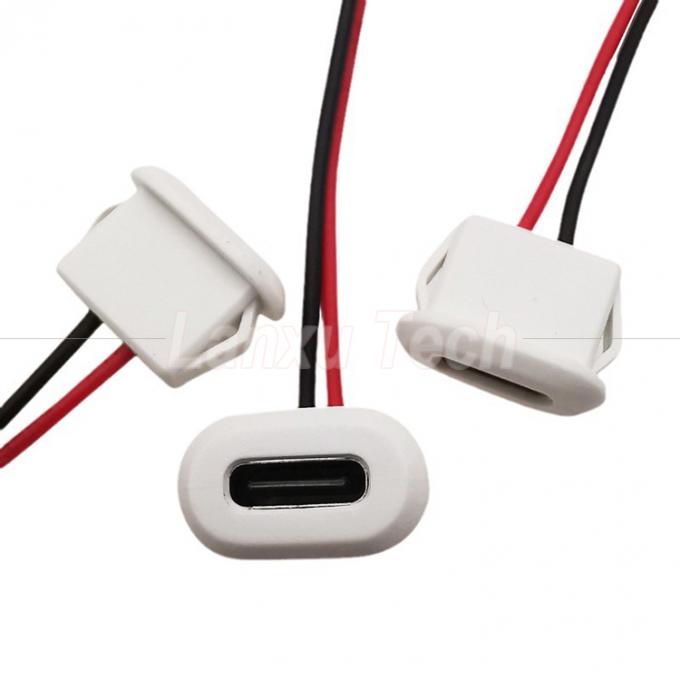 Waterproof USB Type C 2 Pin Female Socket Wire Cable for Lamp Vehicles 2