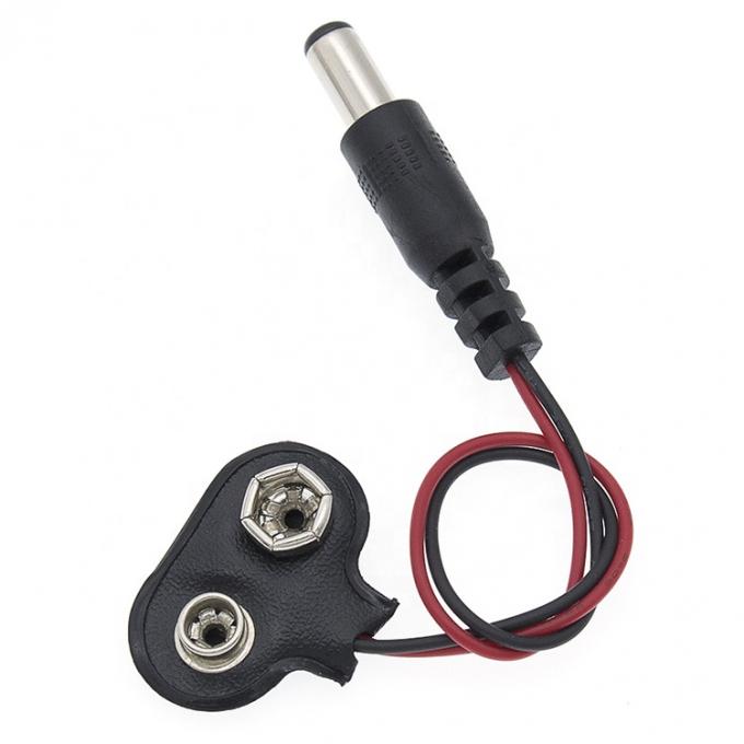 9V Battery Snap Clip Connector To DC Male 5.5x2.1mm Barrel Jack Power Cable for battery holders 2