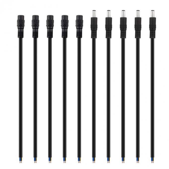 CUSTOM DC Male Female Barrel Jack 2.1x5.5mm  to Open Pigtail DC Power Cable 1