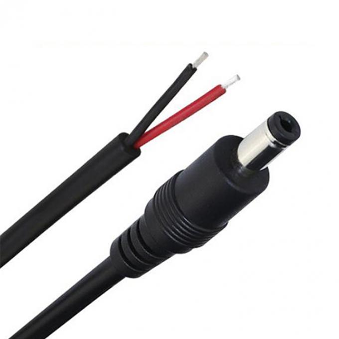 CUSTOM DC Male Female Barrel Jack 2.1x5.5mm  to Open Pigtail DC Power Cable 2