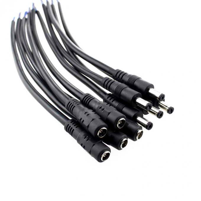 CUSTOM DC Male Female Barrel Jack 2.1x5.5mm  to Open Pigtail DC Power Cable 5