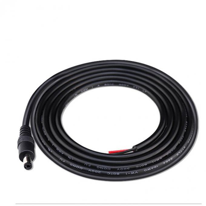 CUSTOM DC Male Female Barrel Jack 2.1x5.5mm  to Open Pigtail DC Power Cable 6