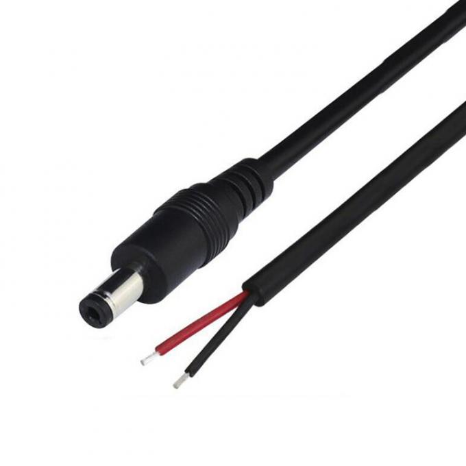 Custom Male Female Jack 1.35 2.5 2.1x5.5mm DC Cable Bare End Stripped Wire Pigtail Cable 4