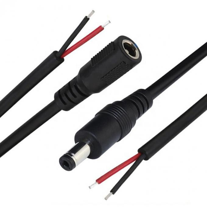 12V DC Barrel Jack 5.5x2.1mm 5.5x2.5mm 3.5x1.35mm Male Female Socket to Open Pigtail DC Power Cable 7