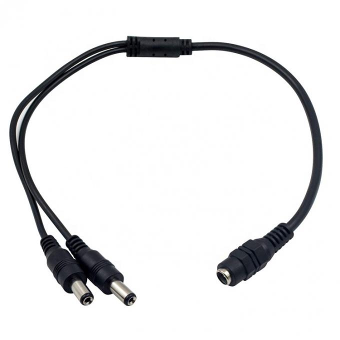 1 to 2 ways 1 Female to 2 Male 5.5x2.1 mm DC Power Supply Splitter Cable for CCTV Camera  Led Strip 1
