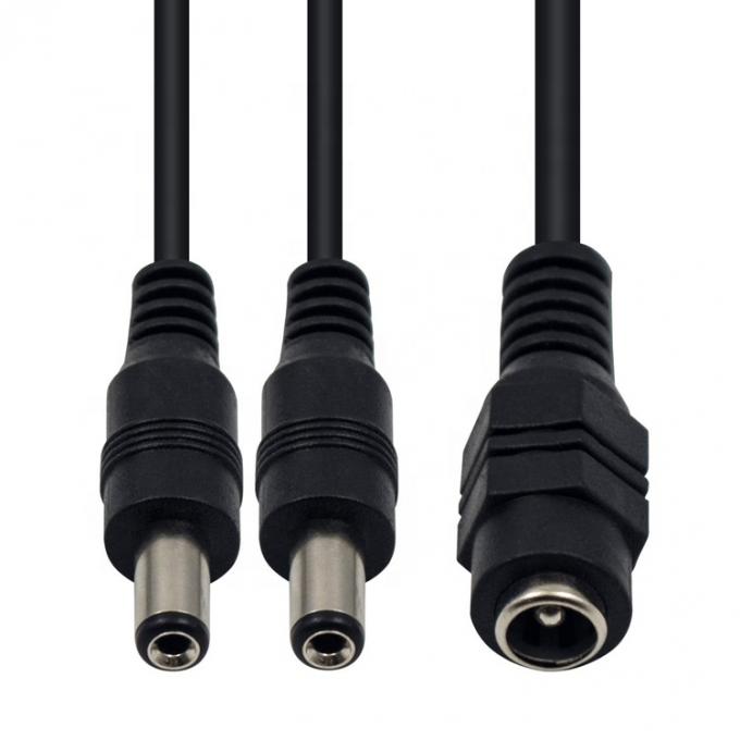 1 to 2 ways 1 Female to 2 Male 5.5x2.1 mm DC Power Supply Splitter Cable for CCTV Camera  Led Strip 4