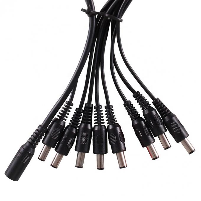 1 to 8 ways 1 Female to 8 Male 5.5x2.1 mm DC Power Supply Splitter Cable for CCTV Camera LED Strip 5