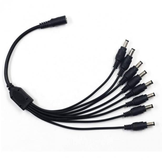1 to 8 ways 1 Female to 8 Male 5.5x2.1 mm DC Power Supply Splitter Cable for CCTV Camera LED Strip 6